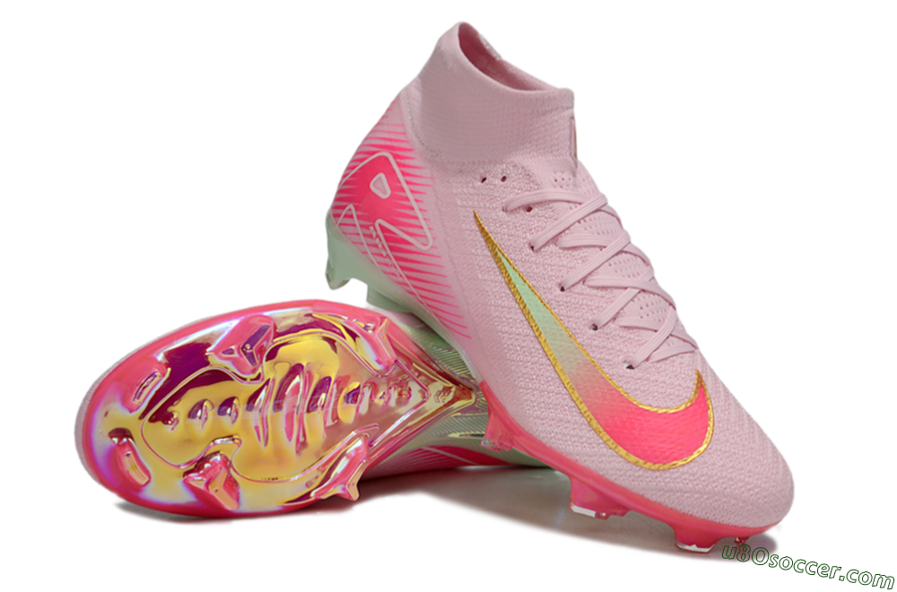 Nike Air Zoom Mercurial Superfly 10 Elite FG Firm Ground Soccer Cleats - White/Red/Gold 3
