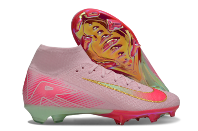 Nike Air Zoom Mercurial Superfly 10 Elite FG Firm Ground Soccer Cleats - White/Red/Gold