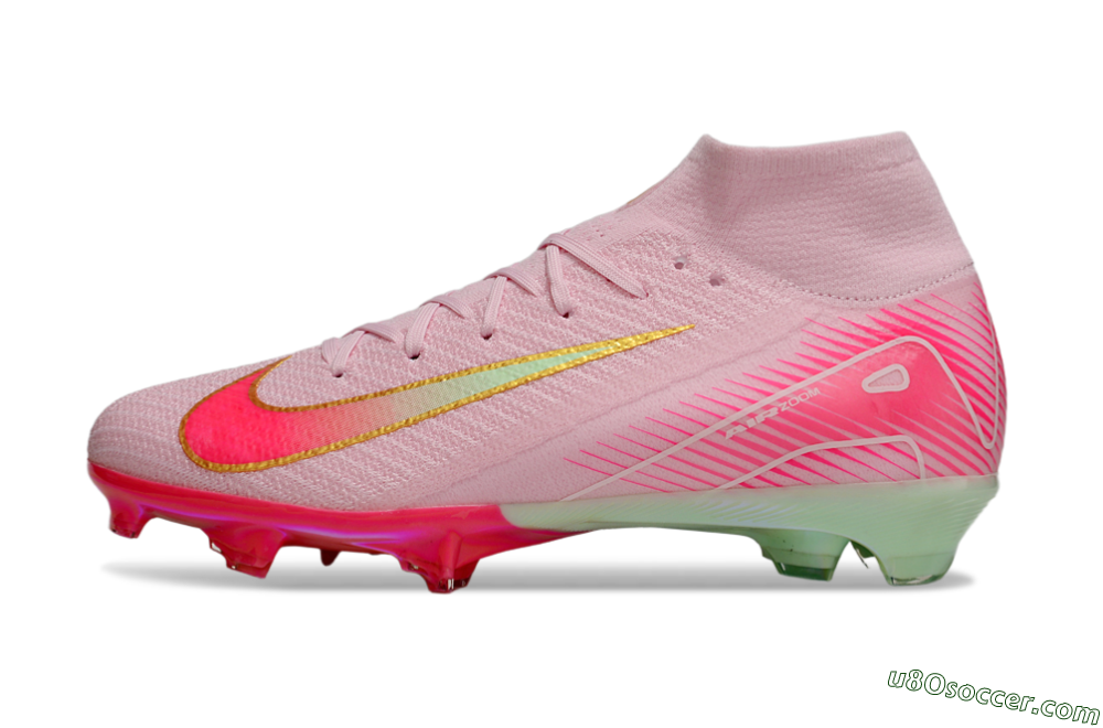 Nike Air Zoom Mercurial Superfly 10 Elite FG Firm Ground Soccer Cleats - White/Red/Gold 2
