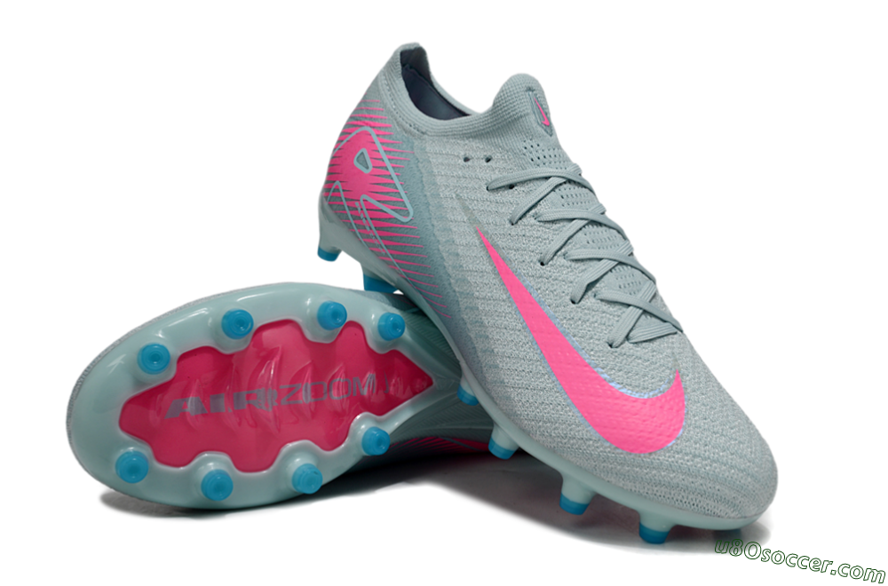 Nike Air Zoom Mercurial Vapor 16 Elite AG Artificial Grass Soccer Cleats - Jade/Pink/White 3