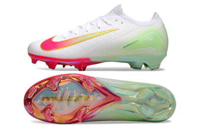 Nike Air Zoom Mercurial Vapor 16 Elite FG Firm Ground Soccer Cleats - White/Red/Gold