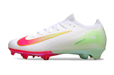 Nike Air Zoom Mercurial Vapor 16 Elite FG Firm Ground Soccer Cleats - White/Red/Gold