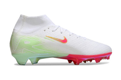 Nike Air Zoom Mercurial Superfly 10 Elite FG Firm Ground Soccer Cleats - White/Red/Gold