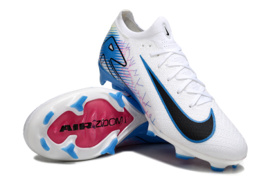 Nike Air Zoom Mercurial Vapor 16 Elite FG Firm Ground Soccer Cleats - White/Black/Blue