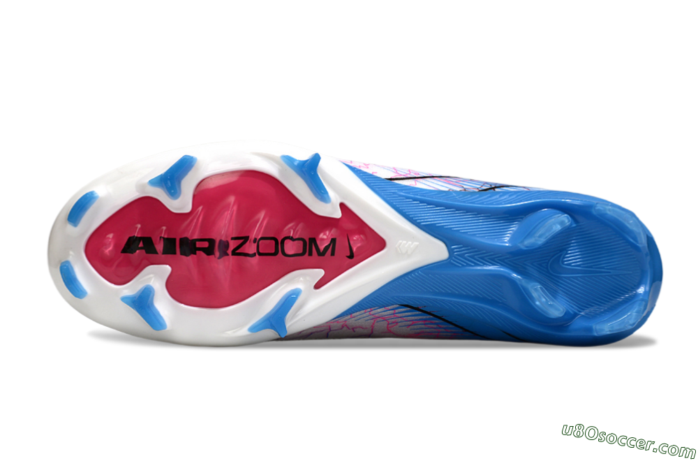 Nike Air Zoom Mercurial Vapor 16 Elite FG Firm Ground Soccer Cleats - White/Black/Blue 6