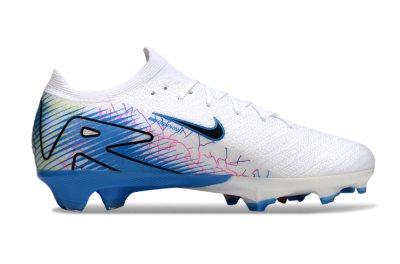 Nike Air Zoom Mercurial Vapor 16 Elite FG Firm Ground Soccer Cleats - White/Black/Blue