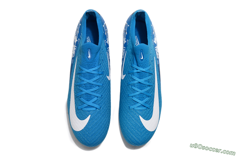 Nike Air Zoom Mercurial Vapor 16 Elite FG Firm Ground Soccer Cleats - Blue/White/Black 4