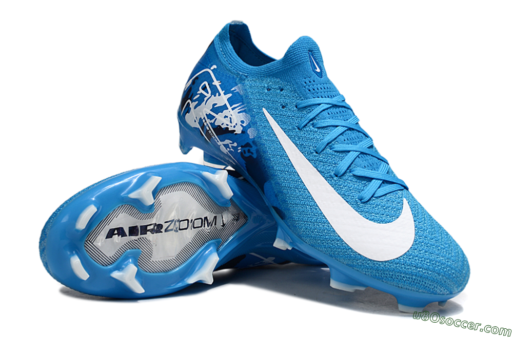 Nike Air Zoom Mercurial Vapor 16 Elite FG Firm Ground Soccer Cleats - Blue/White/Black 3