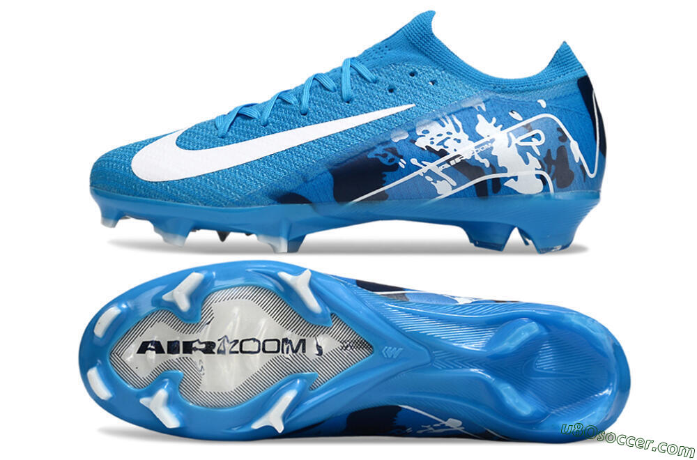 Nike Air Zoom Mercurial Vapor 16 Elite FG Firm Ground Soccer Cleats - Blue/White/Black 0