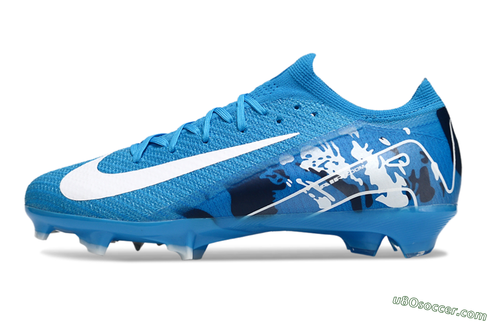 Nike Air Zoom Mercurial Vapor 16 Elite FG Firm Ground Soccer Cleats - Blue/White/Black 2