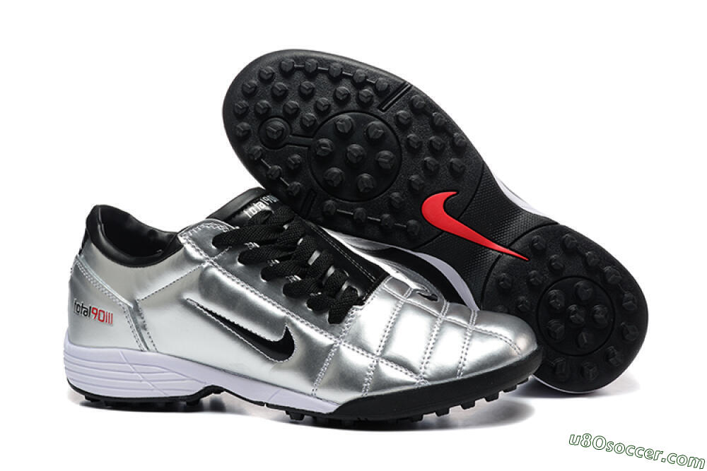 Nike Total 90 III TF Artificial Turf Soccer Shoes - Silver/Black/White 1