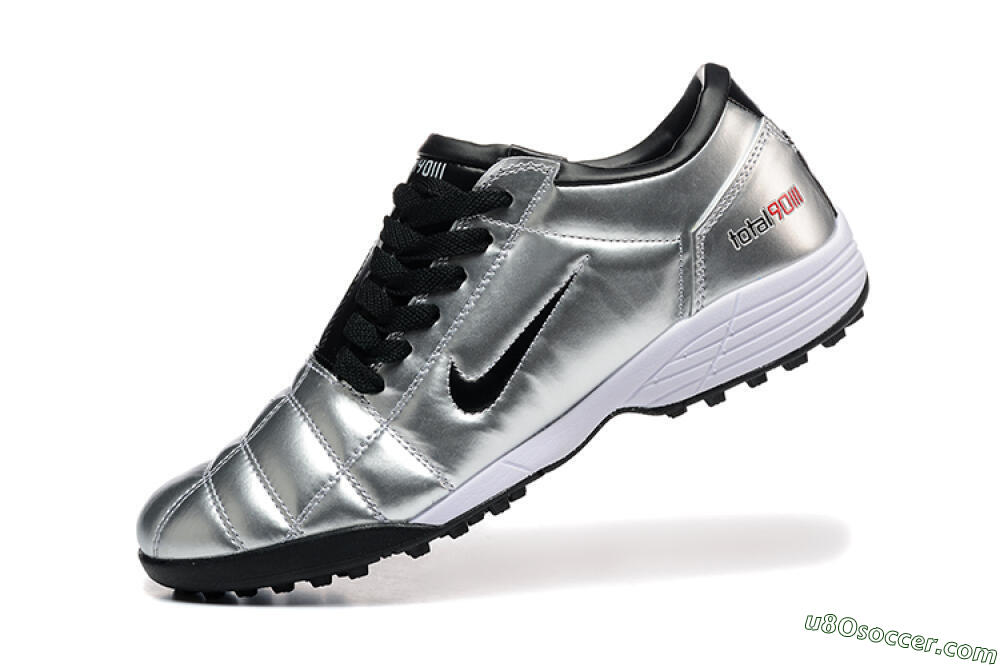 Nike Total 90 III TF Artificial Turf Soccer Shoes - Silver/Black/White 8
