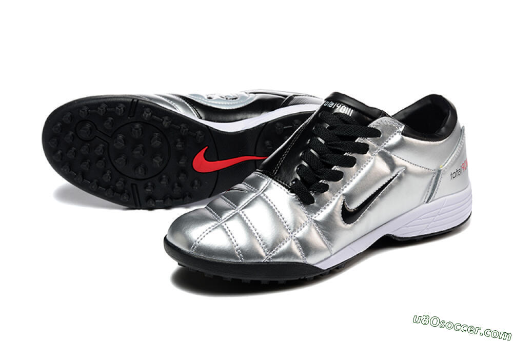 Nike Total 90 III TF Artificial Turf Soccer Shoes - Silver/Black/White 3