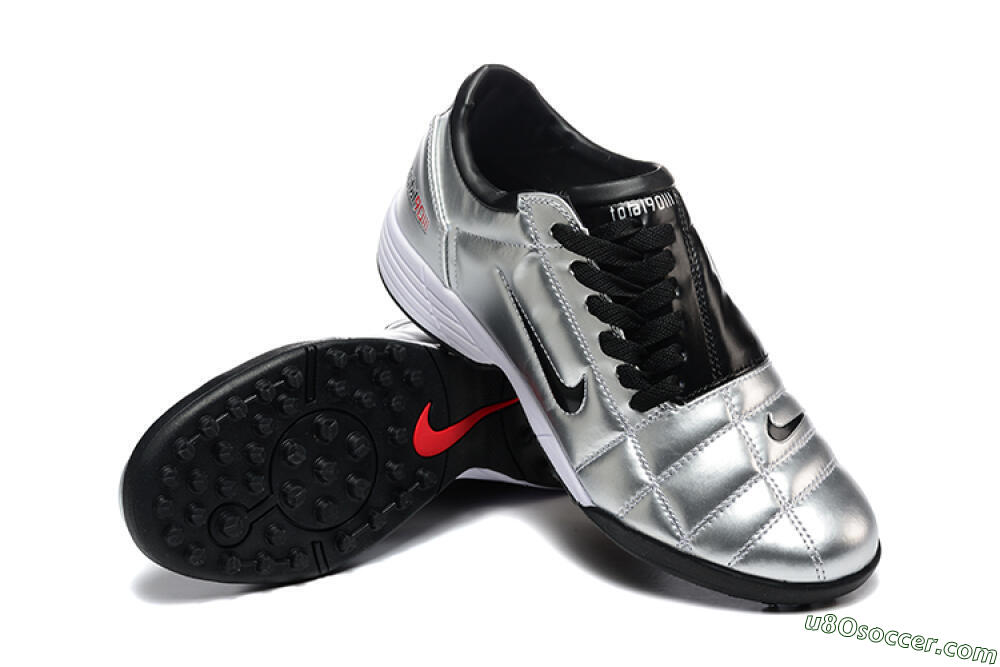 Nike Total 90 III TF Artificial Turf Soccer Shoes - Silver/Black/White 4