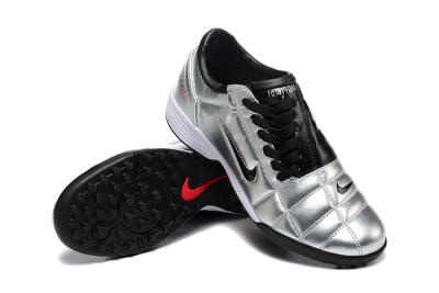 Nike Total 90 III TF Artificial Turf Soccer Shoes - Silver/Black/White