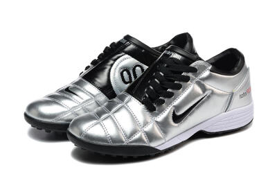 Nike Total 90 III TF Artificial Turf Soccer Shoes - Silver/Black/White