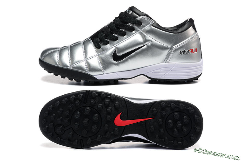 Nike Total 90 III TF Artificial Turf Soccer Shoes - Silver/Black/White 0