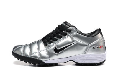 Nike Total 90 III TF Artificial Turf Soccer Shoes - Silver/Black/White