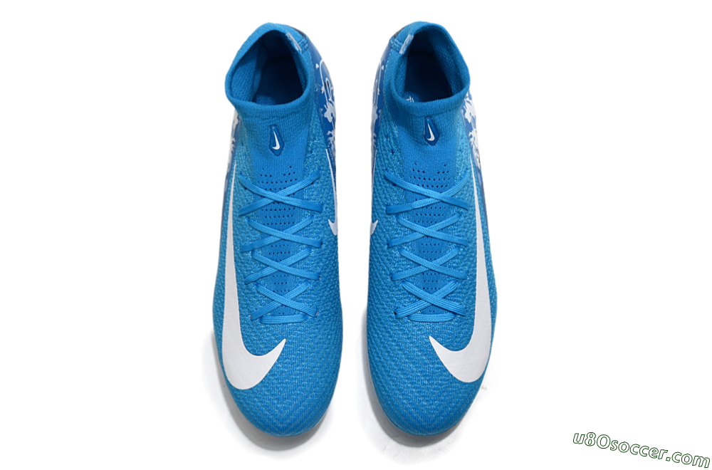 Nike Air Zoom Mercurial Superfly 10 Elite FG Firm Ground Soccer Cleats - Blue/White 4