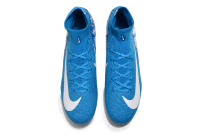 Nike Air Zoom Mercurial Superfly 10 Elite FG Firm Ground Soccer Cleats - Blue/White