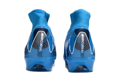 Nike Air Zoom Mercurial Superfly 10 Elite FG Firm Ground Soccer Cleats - Blue/White