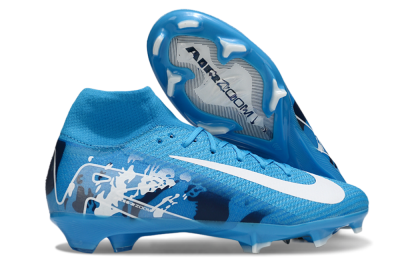 Nike Air Zoom Mercurial Superfly 10 Elite FG Firm Ground Soccer Cleats - Blue/White