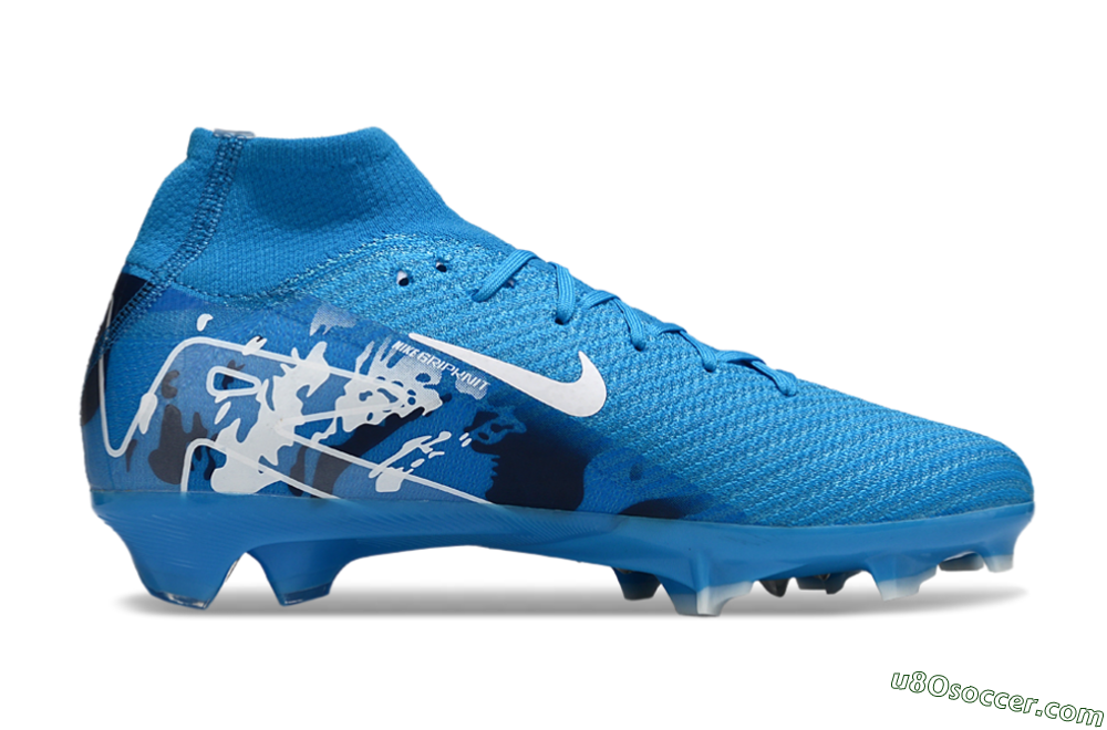 Nike Air Zoom Mercurial Superfly 10 Elite FG Firm Ground Soccer Cleats - Blue/White 7