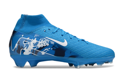 Nike Air Zoom Mercurial Superfly 10 Elite FG Firm Ground Soccer Cleats - Blue/White