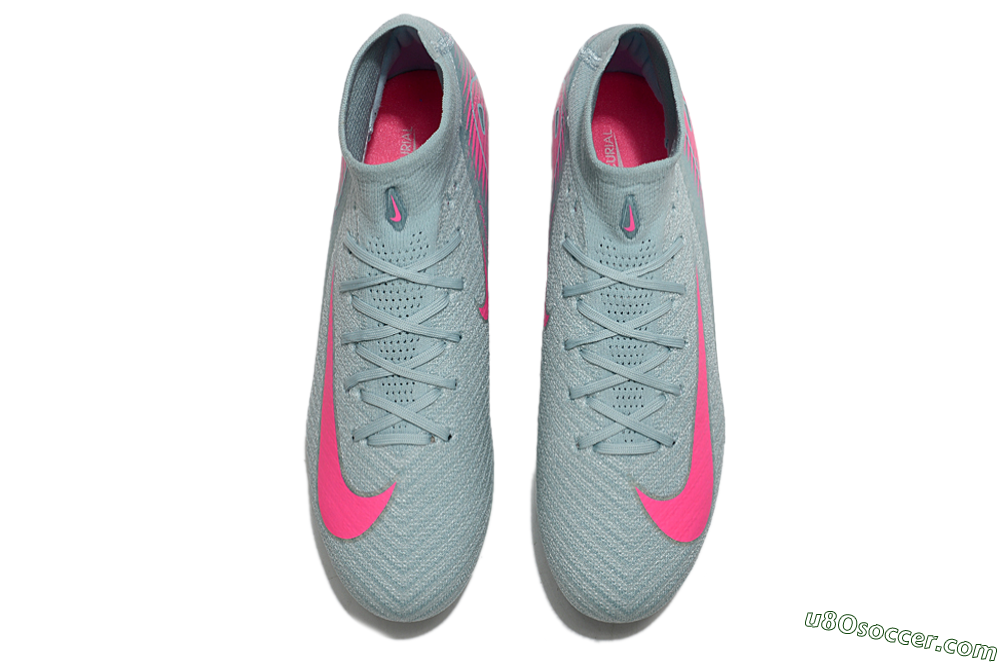 Nike Air Zoom Mercurial Superfly 10 Elite AG Artificial Grass Soccer Cleats - Jade/Pink 4