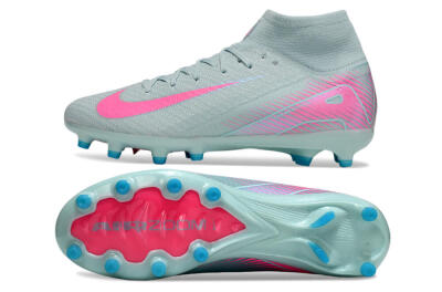 Nike Air Zoom Mercurial Superfly 10 Elite AG Artificial Grass Soccer Cleats - Jade/Pink