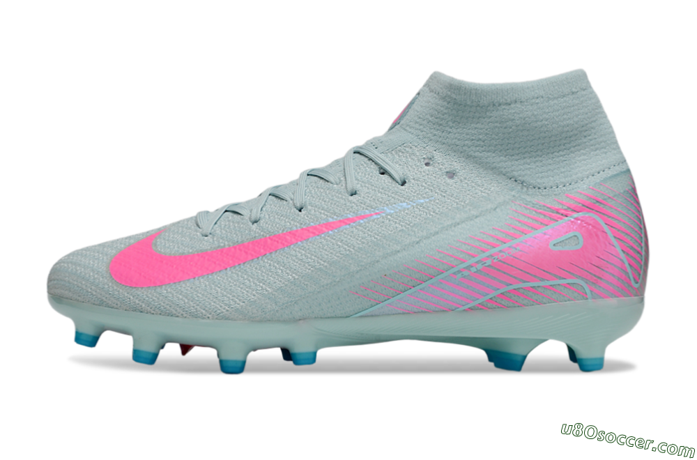 Nike Air Zoom Mercurial Superfly 10 Elite AG Artificial Grass Soccer Cleats - Jade/Pink 2