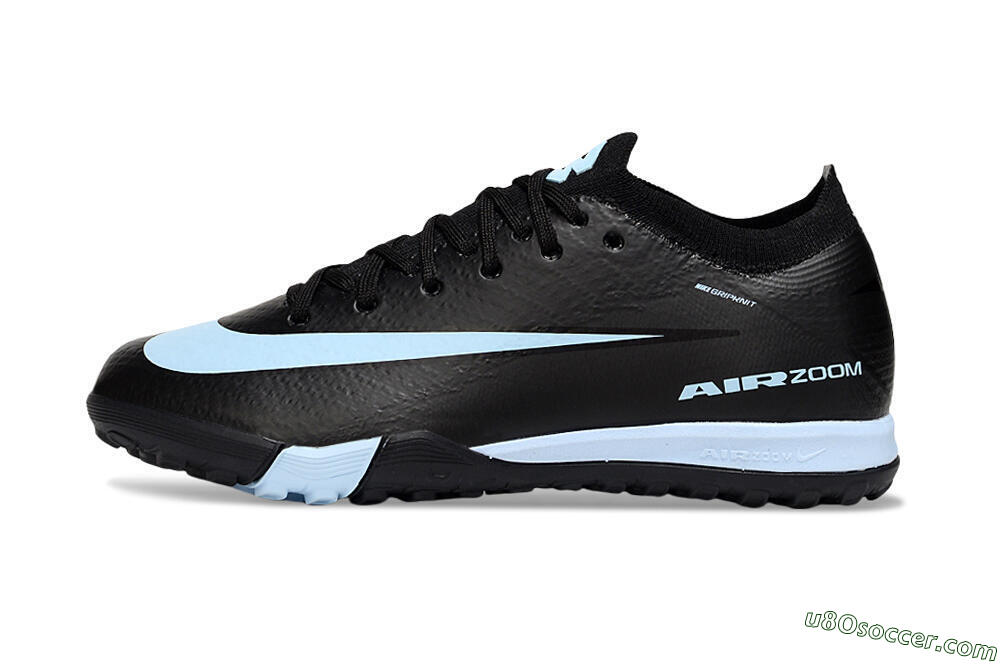 Nike Air Zoom Mercurial Vapor 16 Elite TF Artificial Turf Soccer Shoes - Black/Jade 2