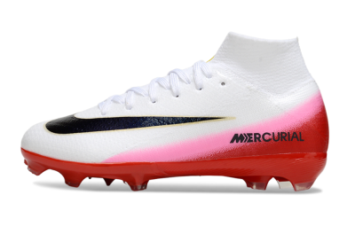 Nike Air Zoom Mercurial Superfly 10 Elite FG Firm Ground Soccer Cleats - White/Black/Red