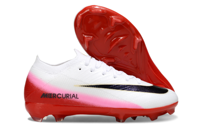 Nike Air Zoom Mercurial Vapor 16 Elite FG Firm Ground Soccer Cleats - White/Black/Red