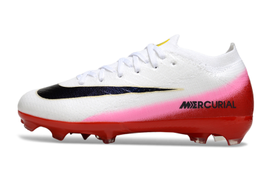 Nike Air Zoom Mercurial Vapor 16 Elite FG Firm Ground Soccer Cleats - White/Black/Red