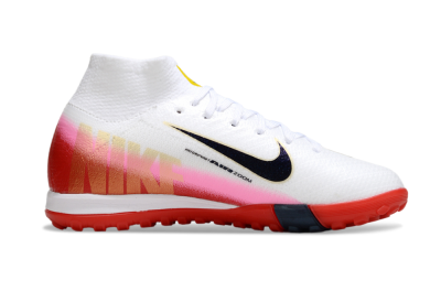 Nike Air Zoom Mercurial Superfly 10 Elite TF Artificial Turf Soccer Shoes - White/Black/Red