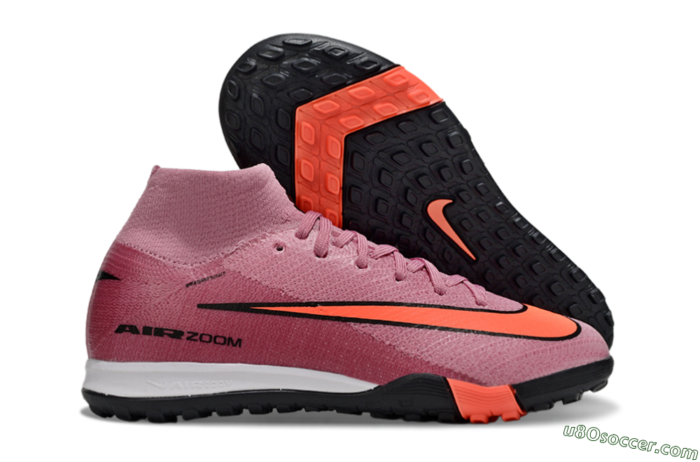 Nike Air Zoom Mercurial Superfly 10 Elite TF Artificial Turf Soccer Shoes - Pink/Red/Black 1