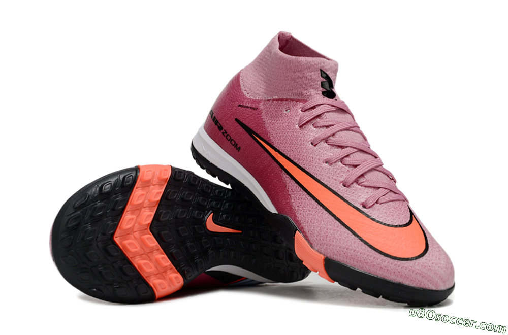 Nike Air Zoom Mercurial Superfly 10 Elite TF Artificial Turf Soccer Shoes - Pink/Red/Black 0
