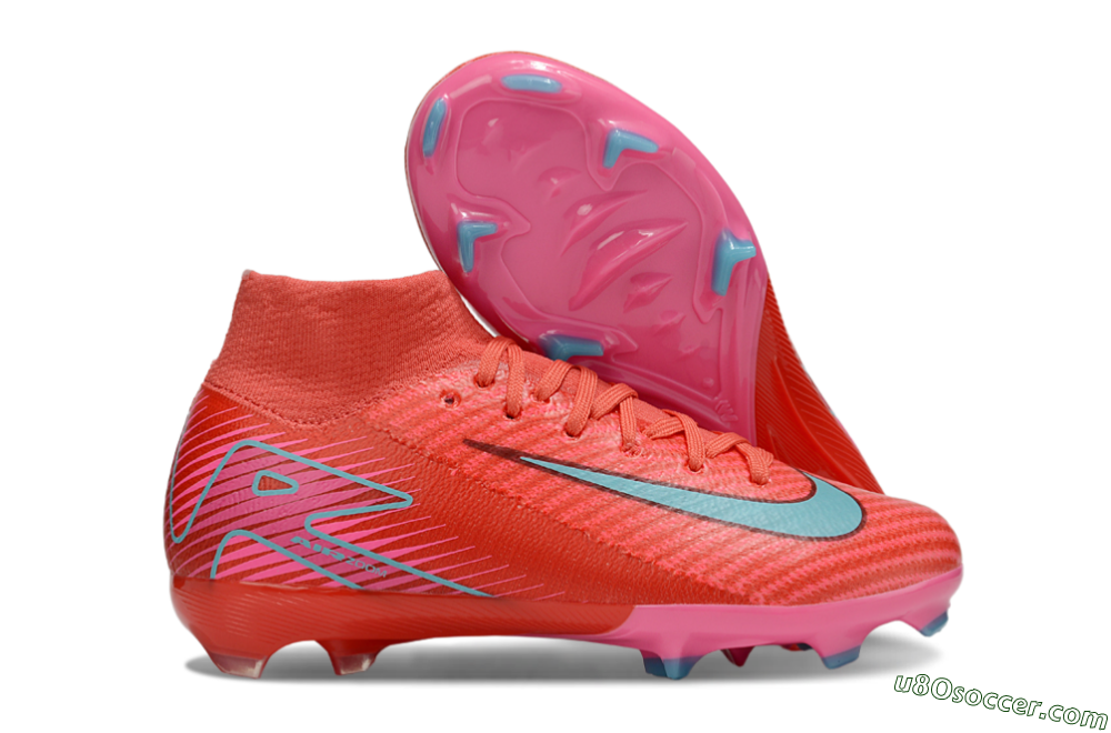 Nike Air Zoom Mercurial Superfly 10 Elite FG Firm Ground Soccer Cleats - Red/Jade/Pink 1