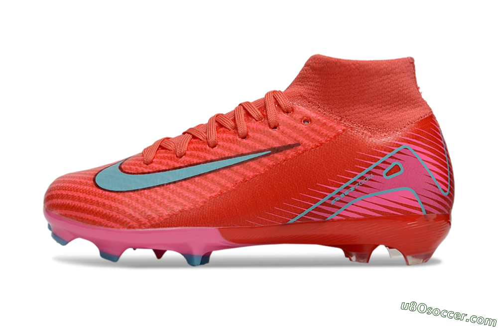 Nike Air Zoom Mercurial Superfly 10 Elite FG Firm Ground Soccer Cleats - Red/Jade/Pink 2