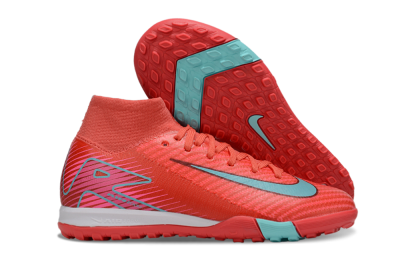 Nike Air Zoom Mercurial Superfly 10 Elite TF Artificial Turf Soccer Shoes - Red/Jade/Pink