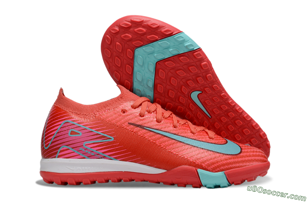 Nike Air Zoom Mercurial Vapor 16 Elite TF Artificial Turf Soccer Shoes - Red/Jade/White 1