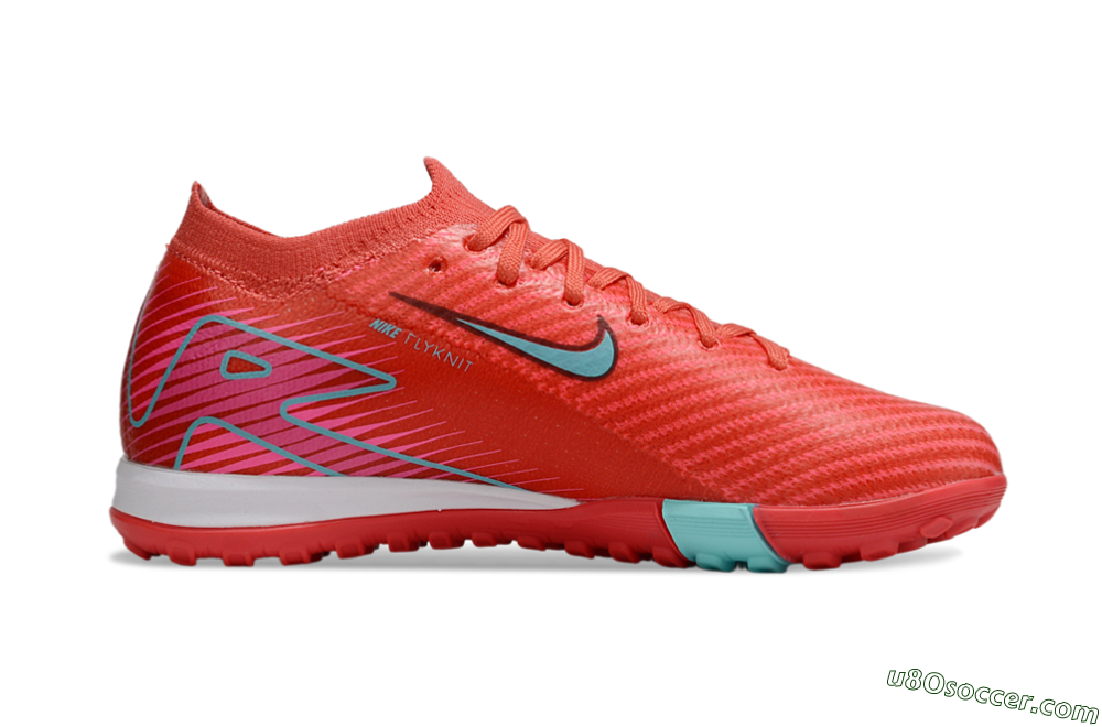 Nike Air Zoom Mercurial Vapor 16 Elite TF Artificial Turf Soccer Shoes - Red/Jade/White 4
