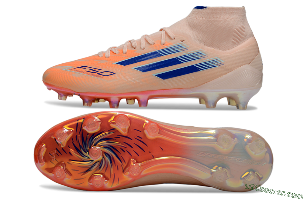 Adidas F50 Elite Mid FG Firm Ground Soccer Cleats - Red/Blue/White 0