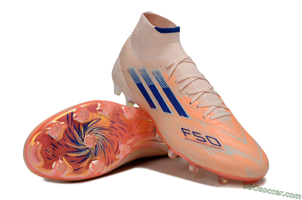 Adidas F50 Elite Mid FG Firm Ground Soccer Cleats - Red/Blue/White 3