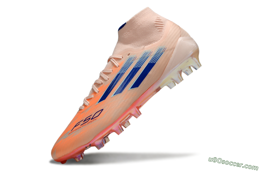Adidas F50 Elite Mid FG Firm Ground Soccer Cleats - Red/Blue/White 5