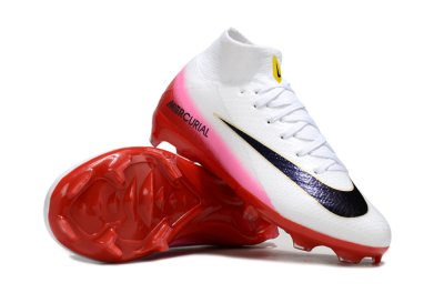 Nike Air Zoom Mercurial Superfly 10 Elite FG Firm Ground Soccer Cleats - White/Black/Red