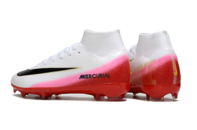 Nike Air Zoom Mercurial Superfly 10 Elite FG Firm Ground Soccer Cleats - White/Black/Red