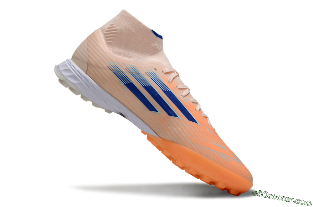 Adidas F50 Elite Mid TF Artificial Turf Soccer Cleats - Red/Blue/White 4