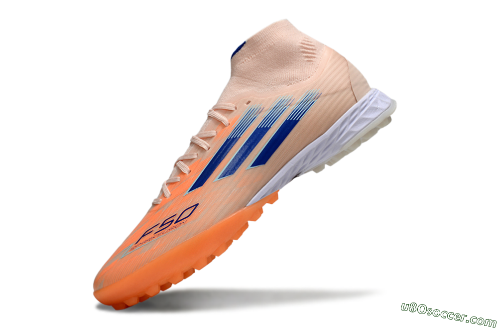 Adidas F50 Elite Mid TF Artificial Turf Soccer Cleats - Red/Blue/White 5